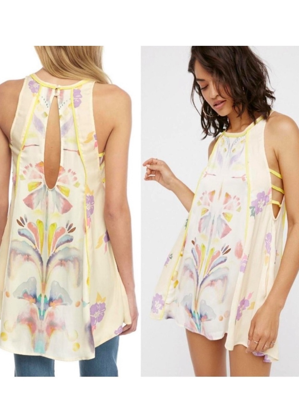 Free People Watercolor-Print Dress